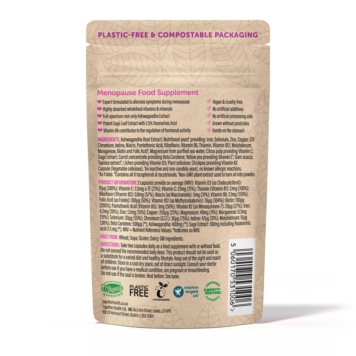 Menopause Supplement – Vitamins and Herbals (FREE Shipping)